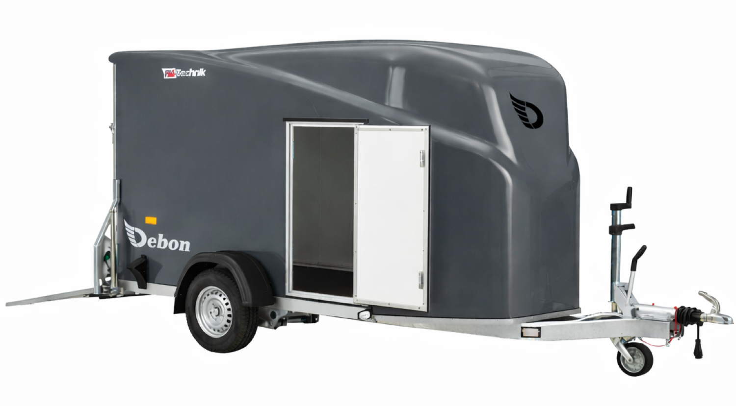 Debon Cargo šedý aerodynamický skříňový přívěs